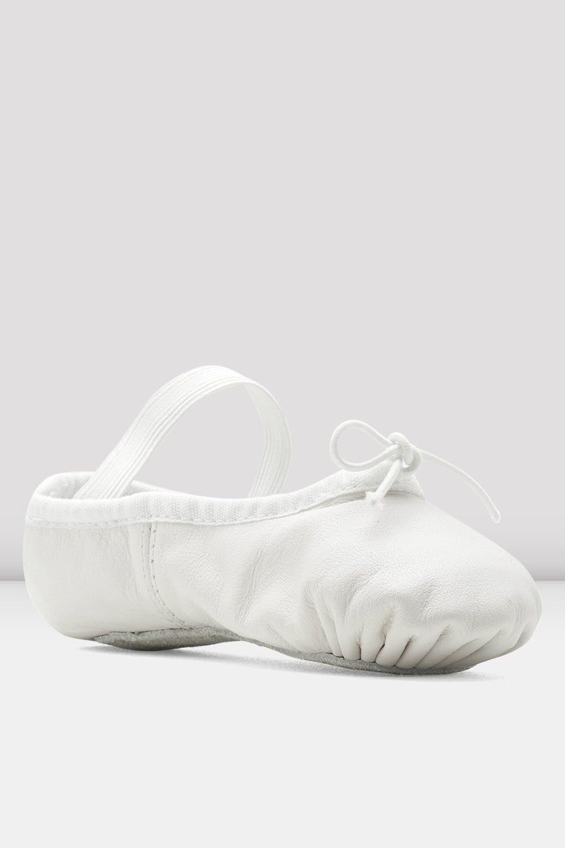 Girls Dansoft Leather Ballet Shoes, White BLOCH USA Bloch Dance Canada